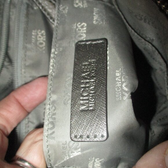 Michael Kors Ciara metallic silver Nickel  large satchel & wallet - Picture 4 of 15